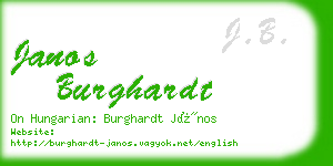 janos burghardt business card